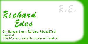richard edes business card